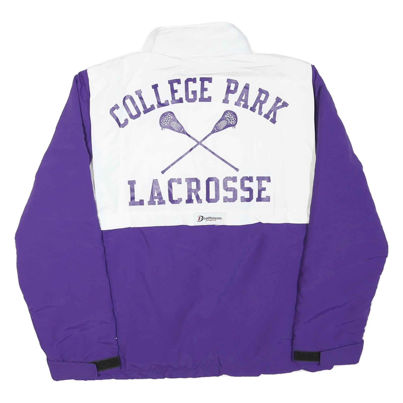 BOATHOUSE Mens Purple & White Falcons Lacrosse Zip Jacket S Polyester Blend
