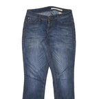 DKNY Womens Blue Regular Bootcut Denim Light W30 L31 Classic Zip Jeans