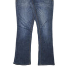 DKNY Womens Blue Regular Bootcut Denim Light W30 L31 Classic Zip Jeans