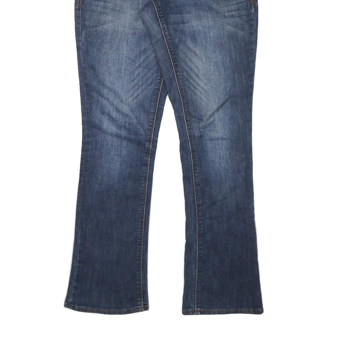 DKNY Womens Blue Regular Bootcut Denim Light W30 L31 Classic Zip Jeans