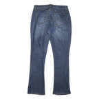 DKNY Womens Blue Regular Bootcut Denim Light W30 L31 Classic Zip Jeans