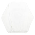 HANES Mens White Bennie Crew Neck XL Cotton Blend Pullover Sweatshirt Graphic