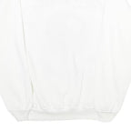 HANES Mens White Bennie Crew Neck XL Cotton Blend Pullover Sweatshirt Graphic