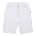 DICKIES Womens White Casual Cargo Shorts M W30 Workwear Cotton Blend