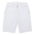 DICKIES Womens White Casual Cargo Shorts M W30 Workwear Cotton Blend