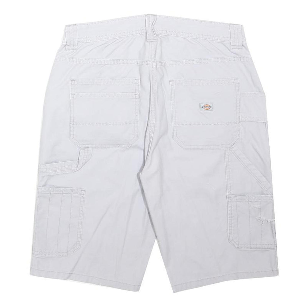 DICKIES Womens White Casual Cargo Shorts M W30 Workwear Cotton Blend