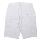 DICKIES Womens White Casual Cargo Shorts M W30 Workwear Cotton Blend