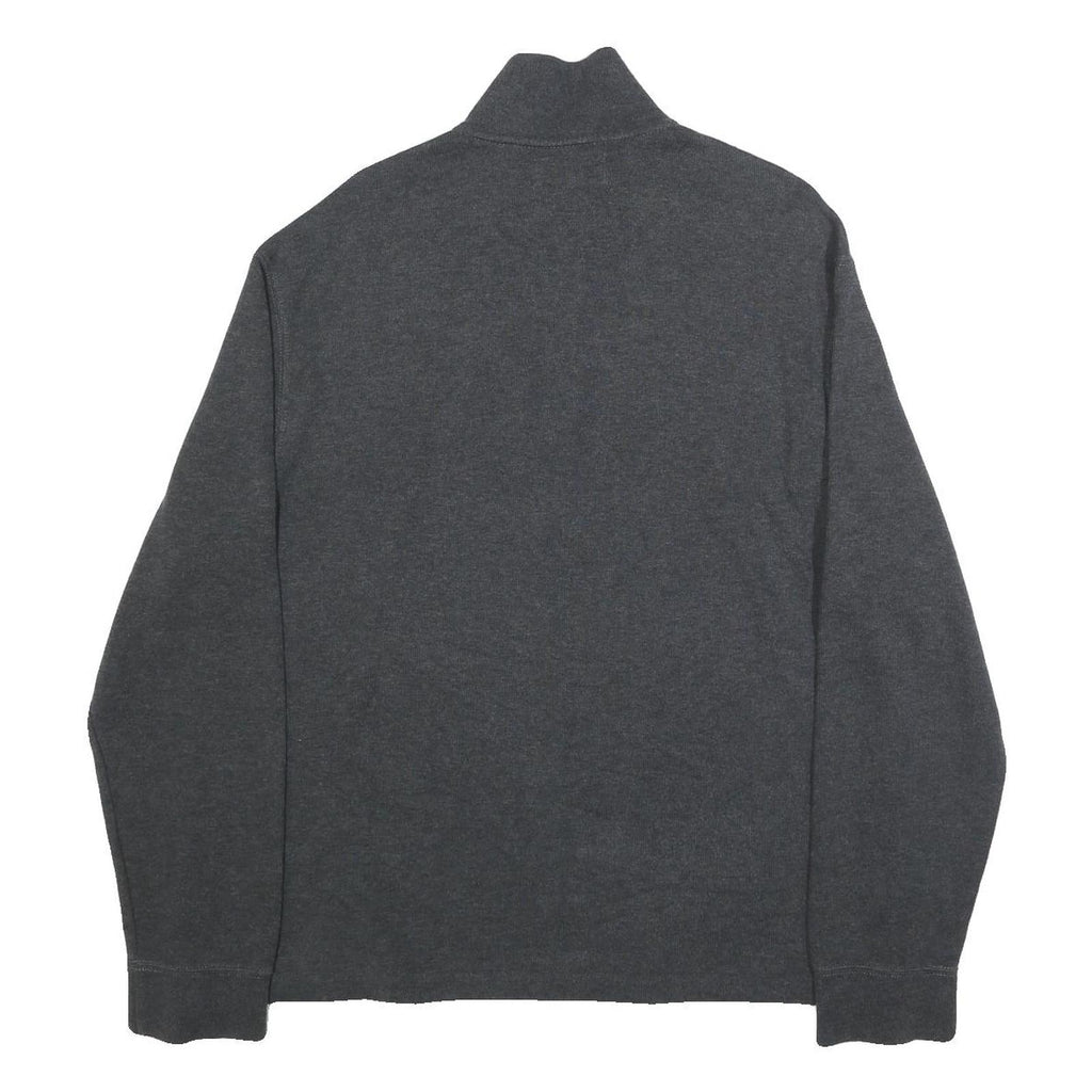 POLO RALPH LAUREN Mens Charcoal Plain Cotton Pullover Crew Neck Jumper L