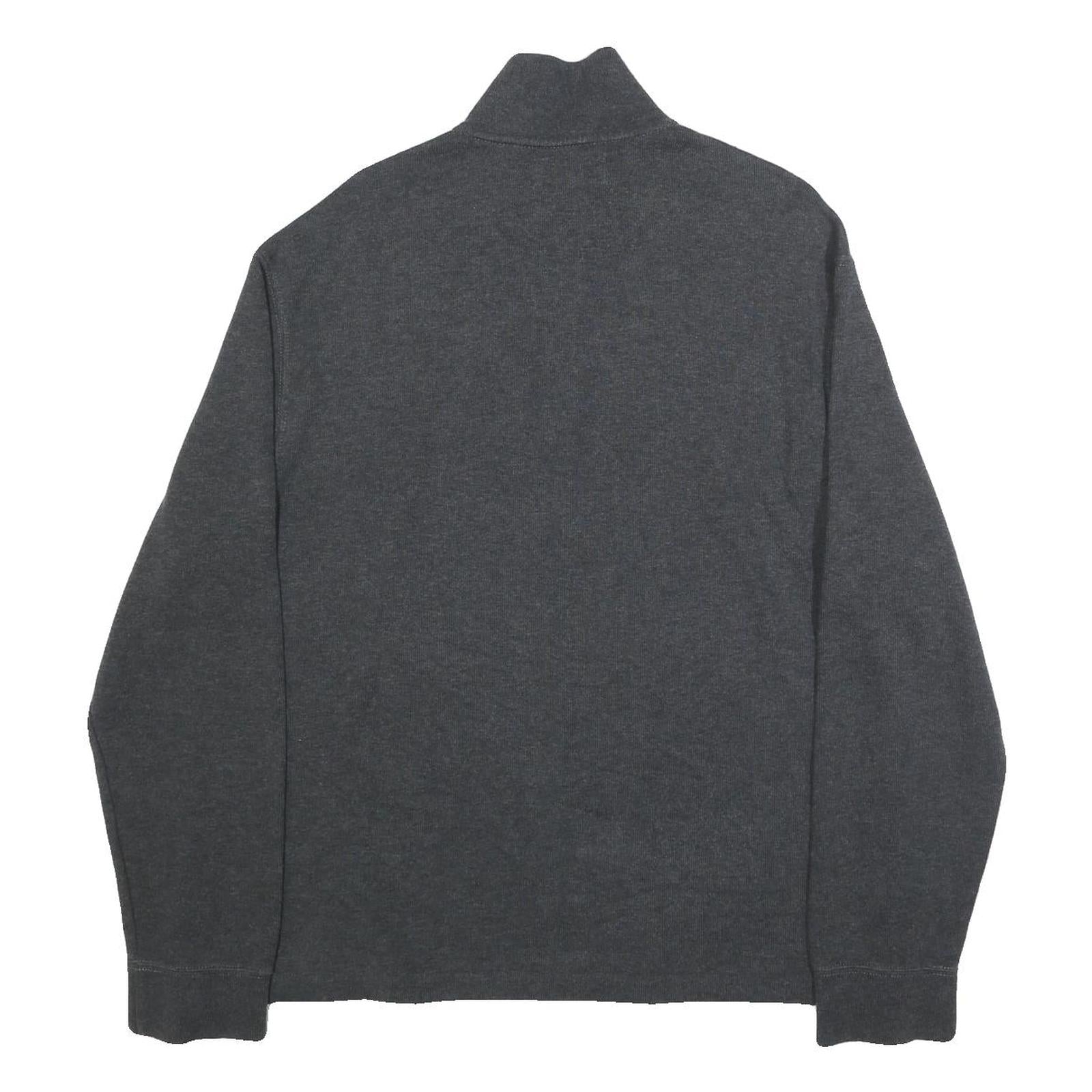 POLO RALPH LAUREN Mens Charcoal Plain Cotton Pullover Crew Neck Jumper L