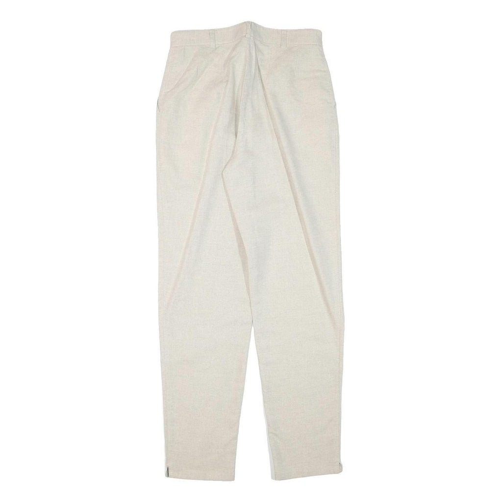 BRAX Womens Linen Blend Cream Slim Tapered Trousers W28 L30 Stylish Comfort
