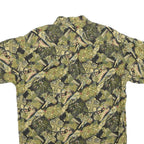 NOROSHIRTS Mens Green Abstract Pattern Shirt M Cotton Blend Casual Summer