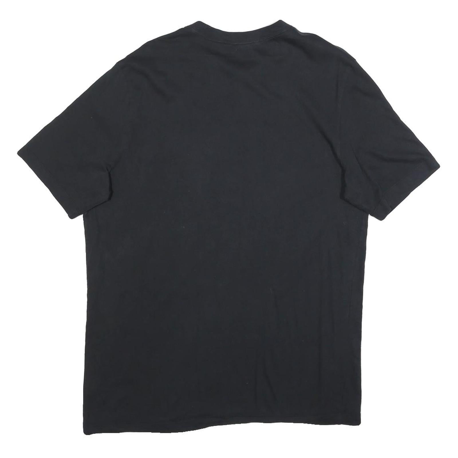 NIKE Mens Black Graphic T-Shirt L Short Sleeve Crew Neck Cotton Blend