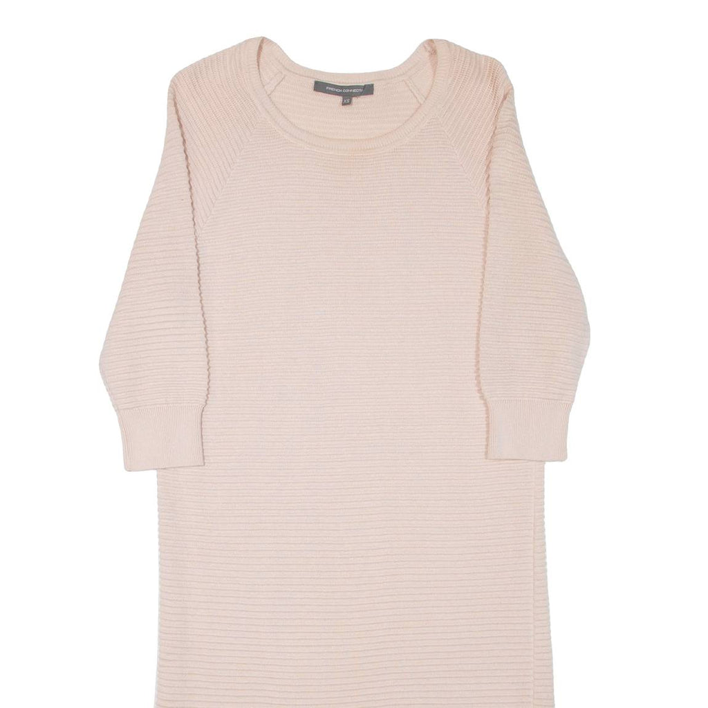 FRENCH CONNECTION Womens Jumper Dress Pink Long Sleeve Knee Length XS