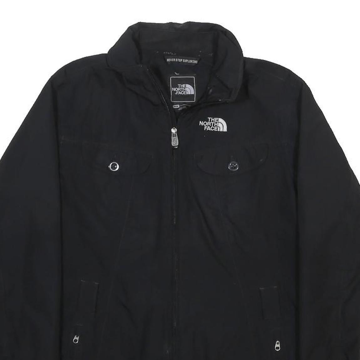 THE NORTH FACE Womens Black Outdoor Jacket M Polyester Blend Zip Breathable