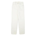 LEVI'S Womens Jeans White Regular Straight Denim W24 L27 Cotton Blend Zip