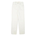 LEVI'S Womens Jeans White Regular Straight Denim W24 L27 Cotton Blend Zip