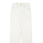 LEVI'S Womens Jeans White Regular Straight Denim W24 L27 Cotton Blend Zip
