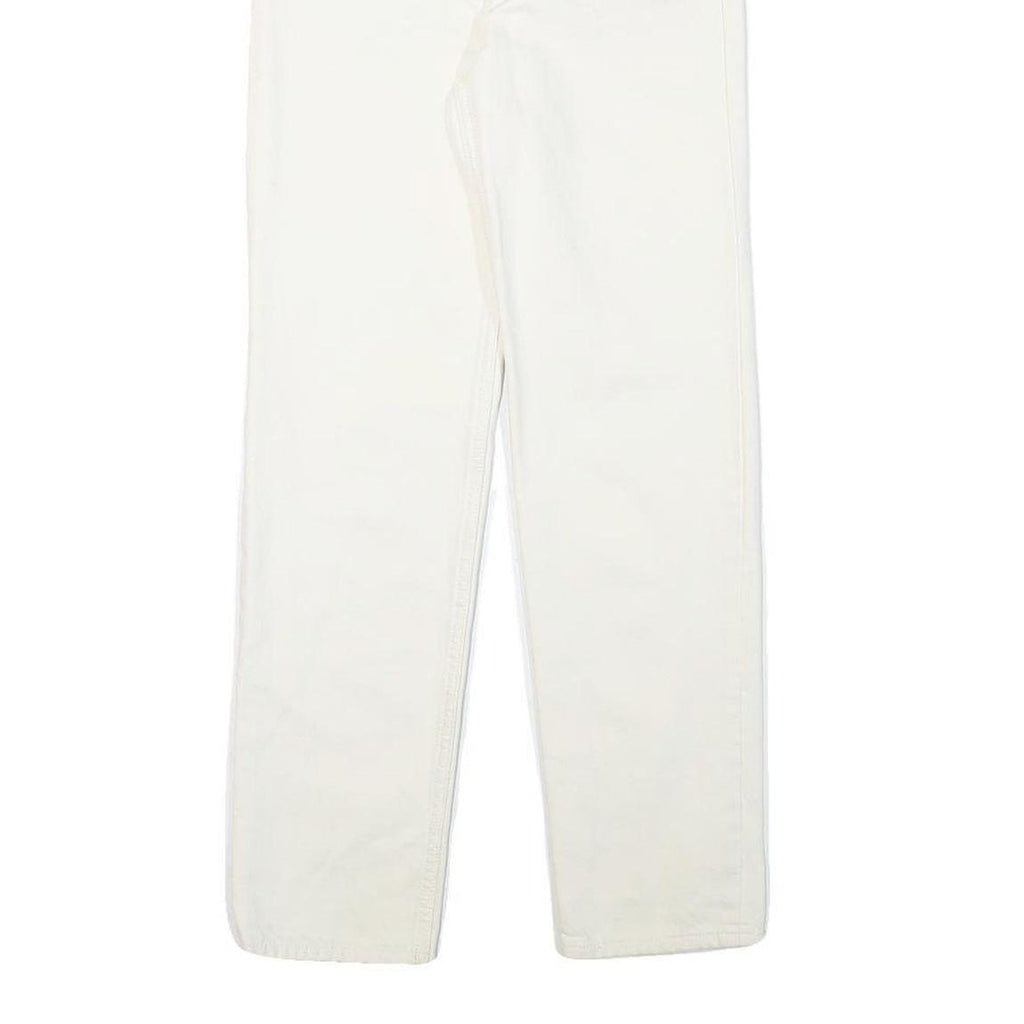 LEVI'S Womens Jeans White Regular Straight Denim W24 L27 Cotton Blend Zip