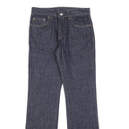 DKNY Womens Regular Fit Straight Denim Jeans Dark Blue W28 L32 Cotton Blend Zip