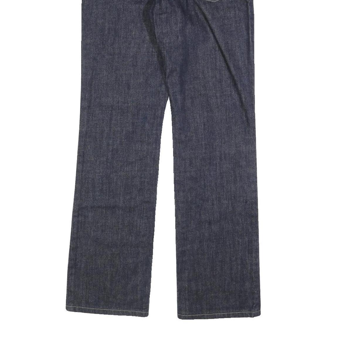 DKNY Womens Regular Fit Straight Denim Jeans Dark Blue W28 L32 Cotton Blend Zip