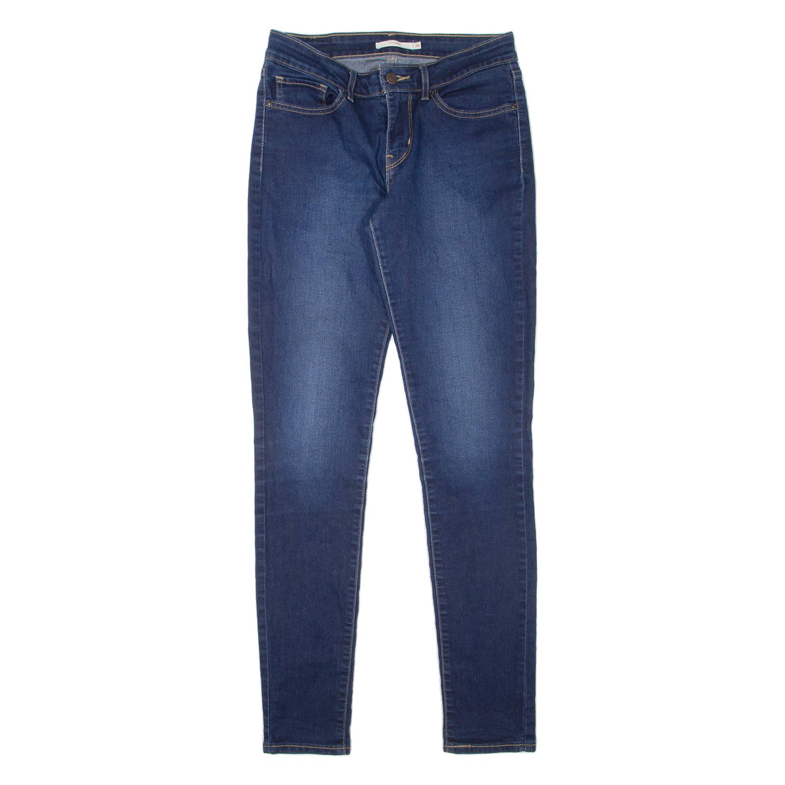 LEVI'S 711 Womens Jeans Blue Slim Skinny Stone Wash W28 L34