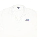 TOMMY HILFIGER Womens White Crocodile Logo Short Sleeve Polo Shirt 2XL Cotton