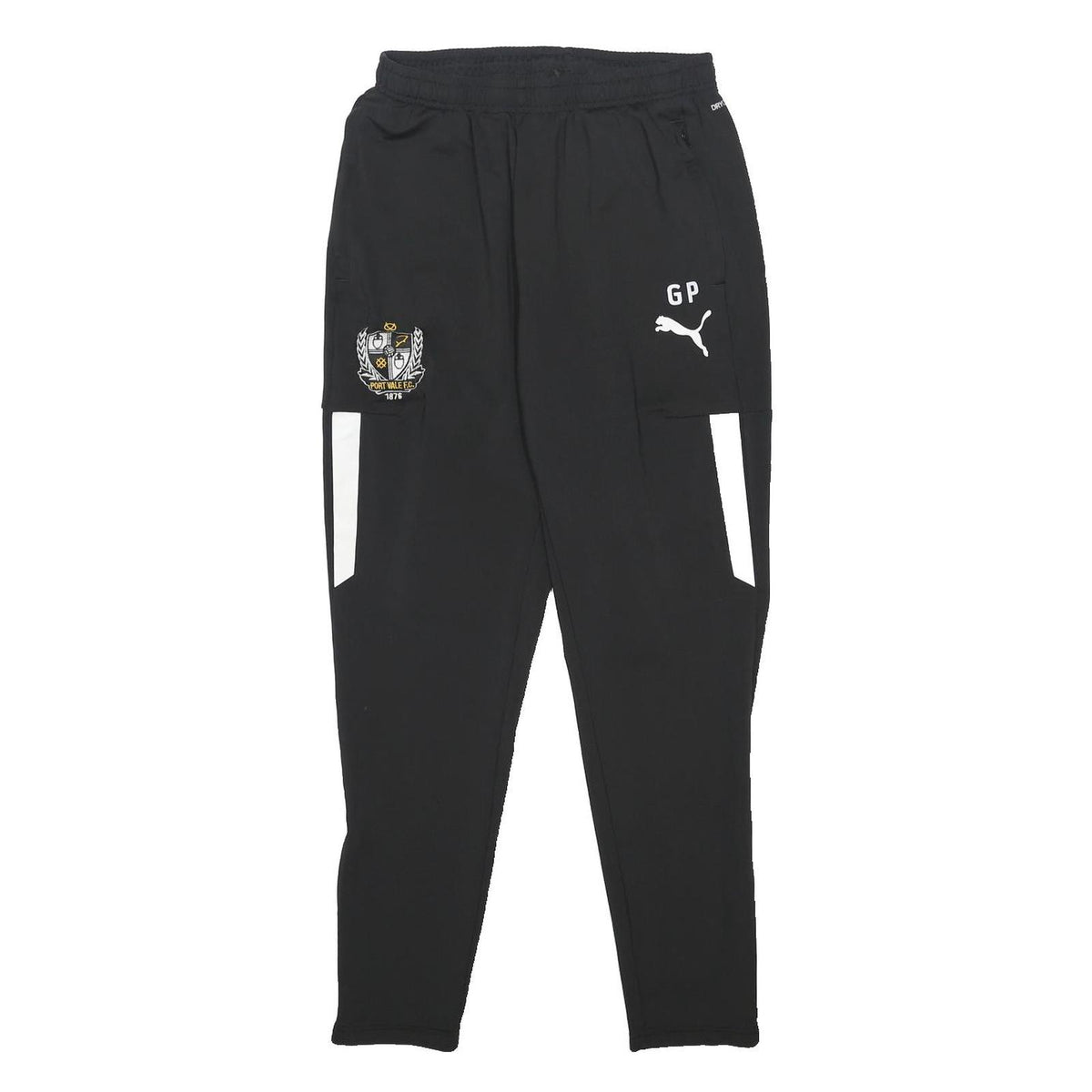 PUMA Mens Joggers Black Polyester Slim Tapered M W25 L27 Sportswear Fitness
