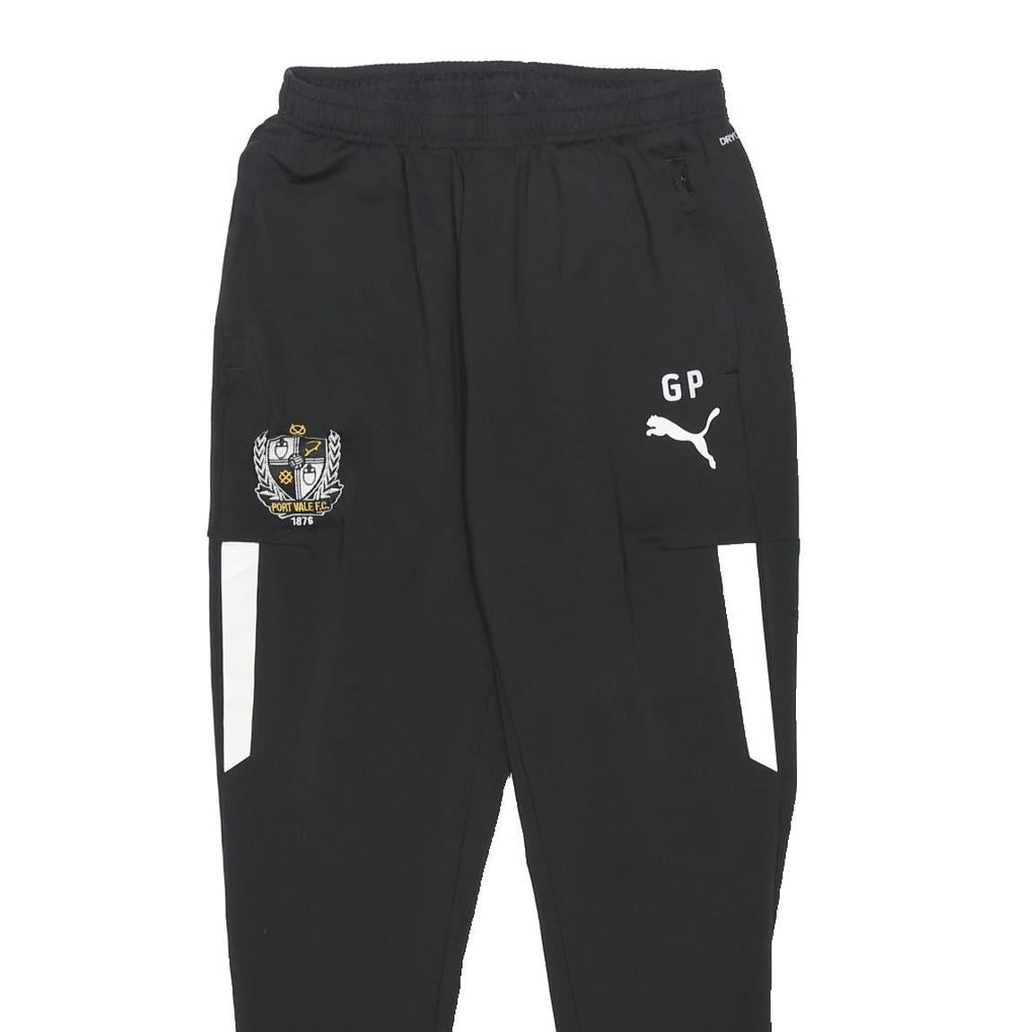 PUMA Mens Joggers Black Polyester Slim Tapered M W25 L27 Sportswear Fitness