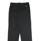 DICKIES Mens Polyester Blend Black Classic Straight Trousers W32 L32 Workwear