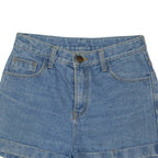 URBAN Roll Up Womens Denim Shorts Blue Relaxed XS W24