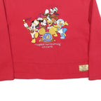 DISNEY Womens Red 50th Anniversary Crew Neck S Sweatshirt Mickey Mouse