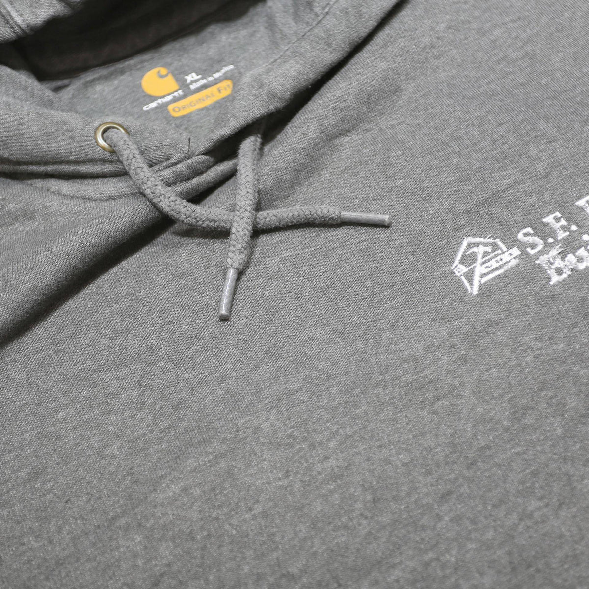 CARHARTT Mens Grey Pullover S.F. Pauli Builders Hoodie XL Cotton Blend