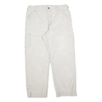 CARHARTT Mens Cotton Blend Relaxed W36 L29 Beige Workwear Cargo Trousers Zip