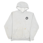 CARHARTT Mens Grey Hoodie L Flat Made Concrete Logo Cotton Blend