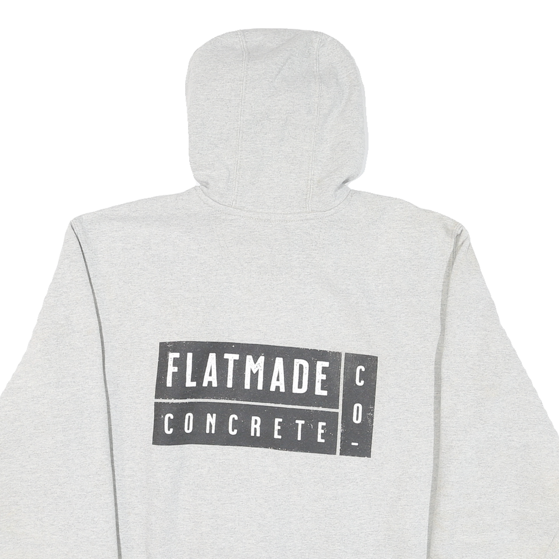 CARHARTT Mens Grey Hoodie L Flat Made Concrete Logo Cotton Blend