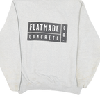 CARHARTT Mens Grey Hoodie L Flat Made Concrete Logo Cotton Blend