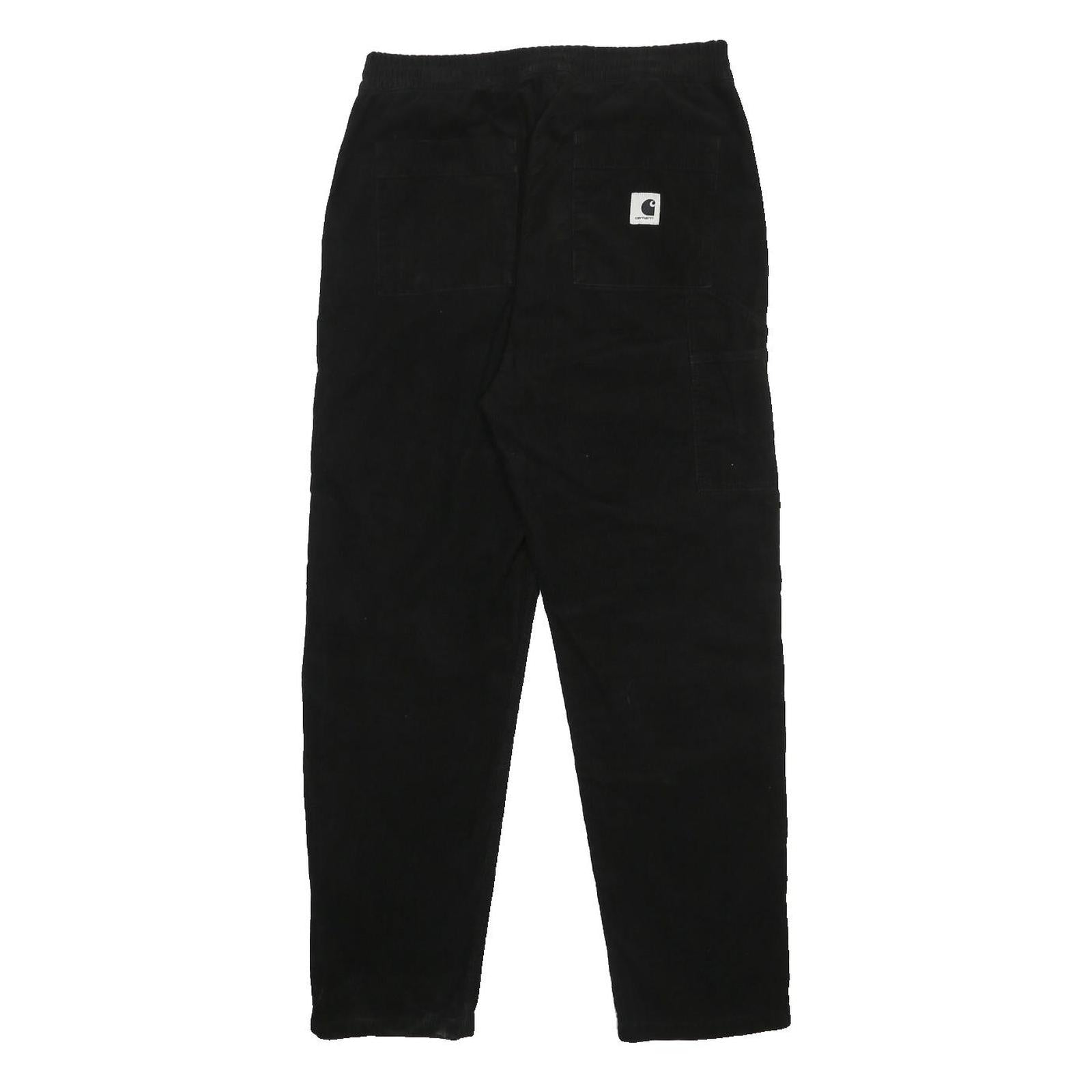 CARHARTT Womens Black Cotton Regular Fit Straight Trousers W32 L29 Casual