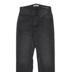 CARHARTT WIP Womens Slim Black Jeans Denim Dark W25 L26 Stylish Zip Closure
