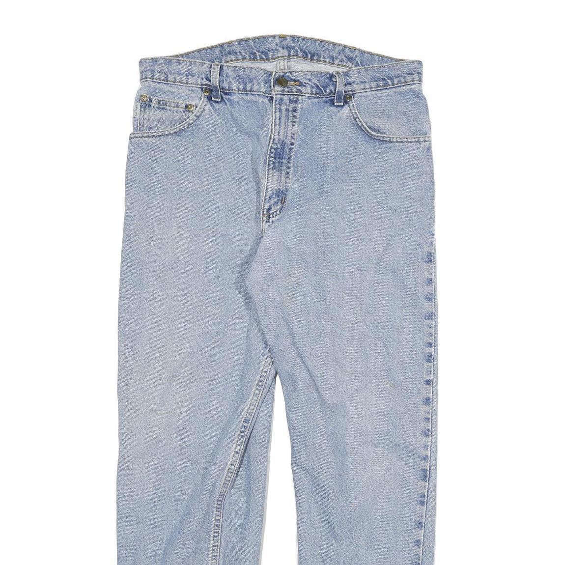 CARHARTT Mens Regular Fit Jeans Blue Denim W34 L30 Classic Cotton Zip