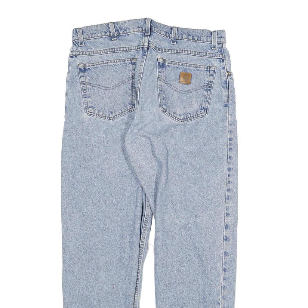 CARHARTT Mens Regular Fit Jeans Blue Denim W34 L30 Classic Cotton Zip