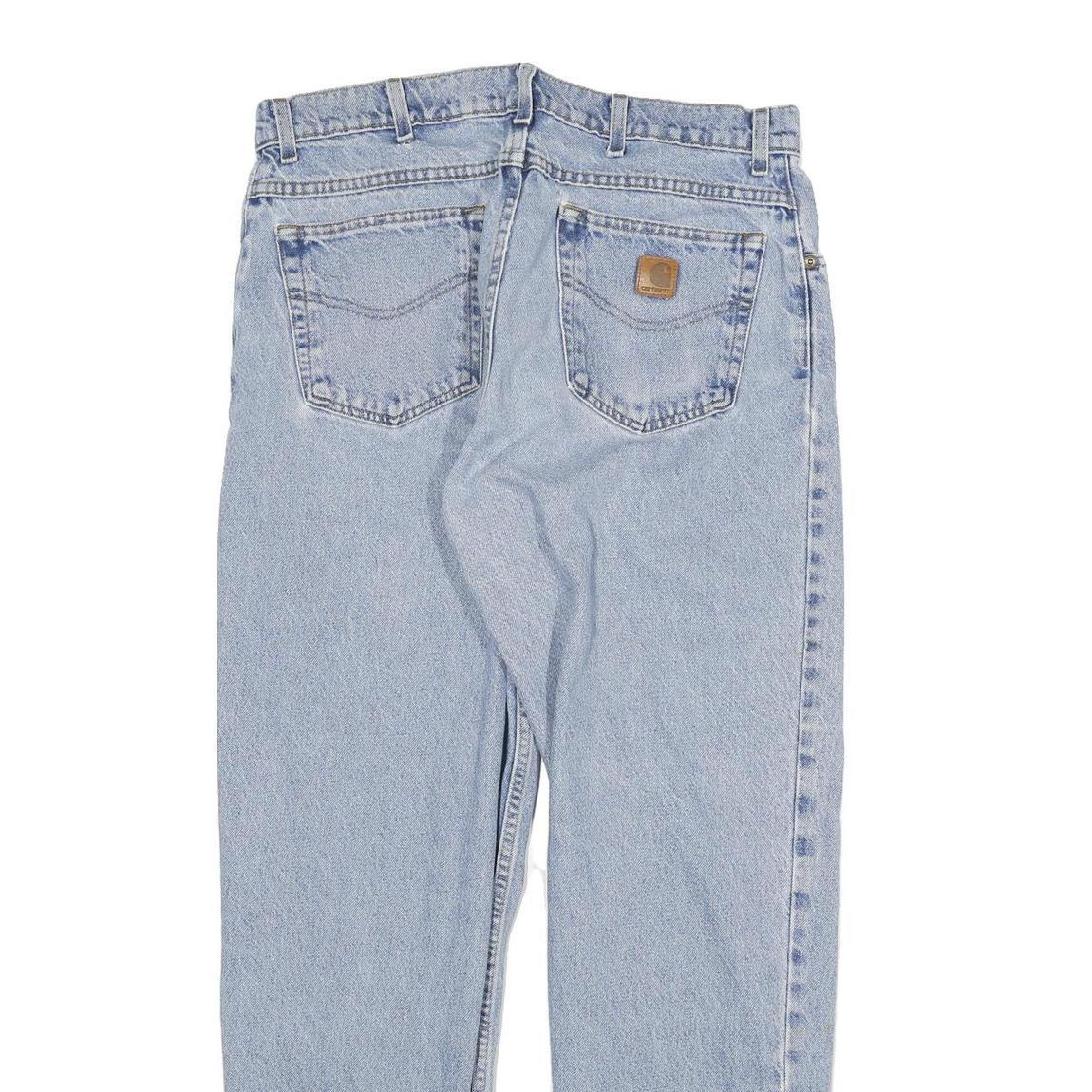 CARHARTT Mens Regular Fit Jeans Blue Denim W34 L30 Classic Cotton Zip