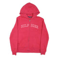 TOMMY HILFIGER Womens Red Zip Hoodie M Cotton Blend Casual Sweatshirt