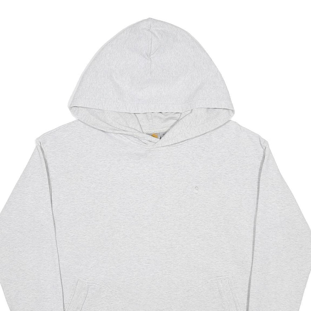 CARHARTT Womens Grey Hoodie S S Fit Cotton Blend Lightweight Pullover
