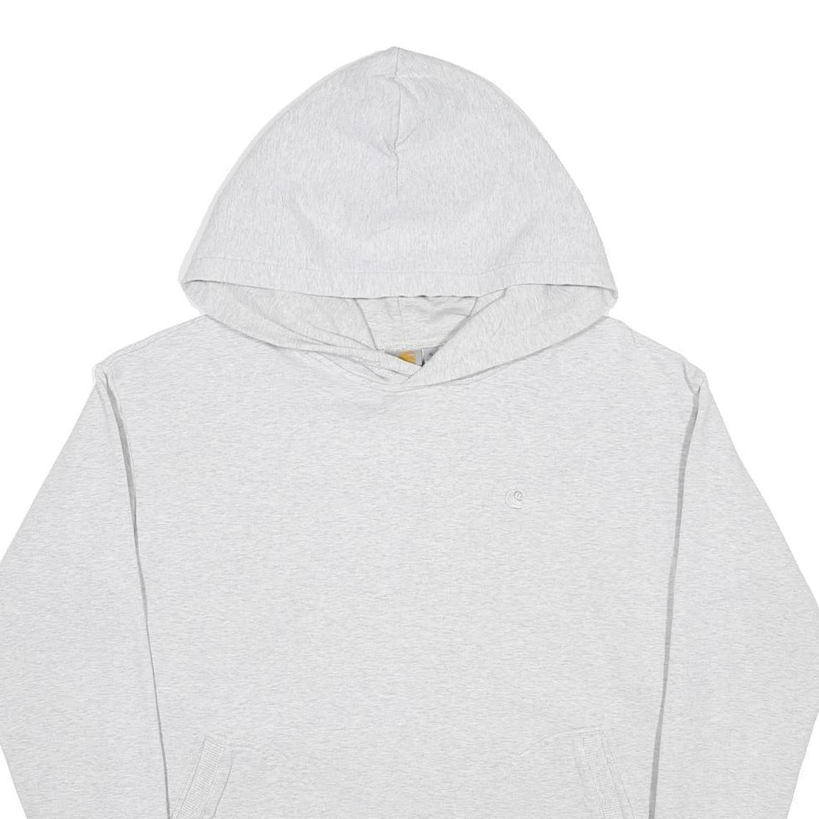 CARHARTT Womens Grey Hoodie S S Fit Cotton Blend Lightweight Pullover