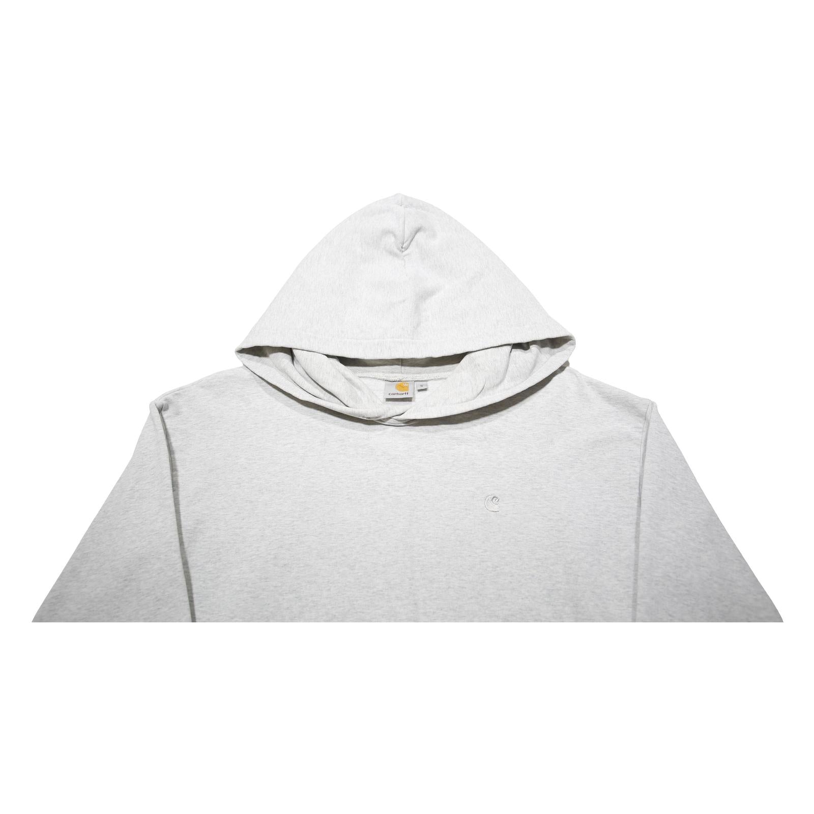 CARHARTT Womens Grey Hoodie S S Fit Cotton Blend Lightweight Pullover