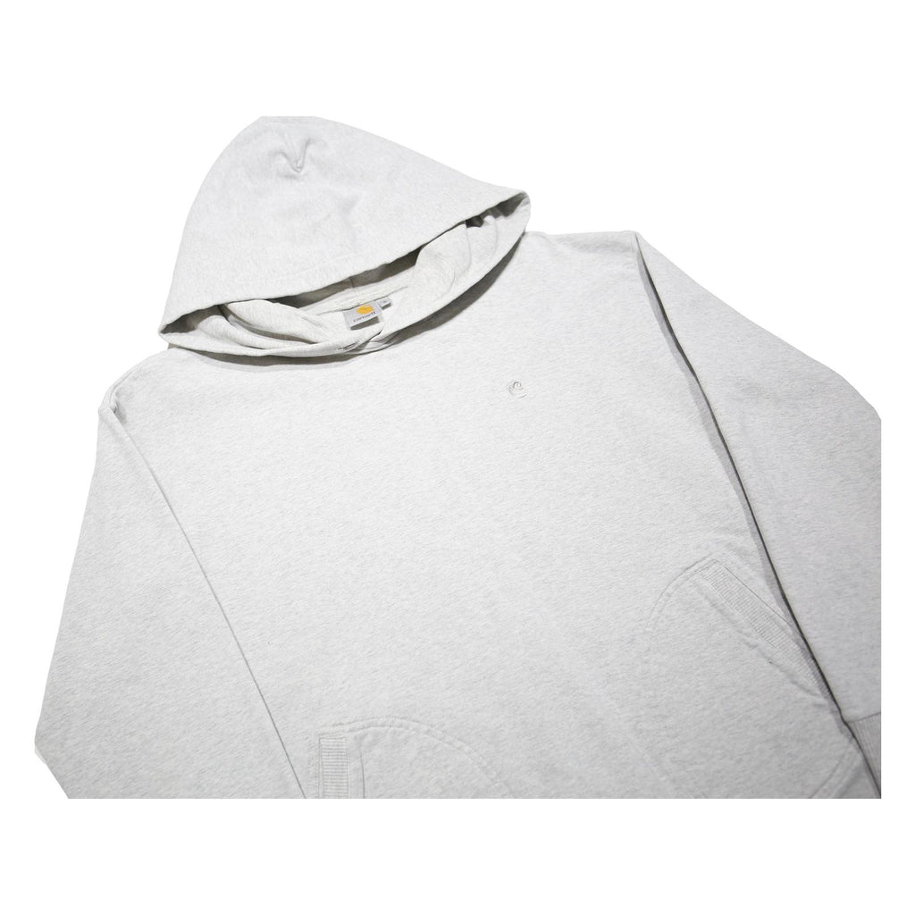 CARHARTT Womens Grey Hoodie S S Fit Cotton Blend Lightweight Pullover