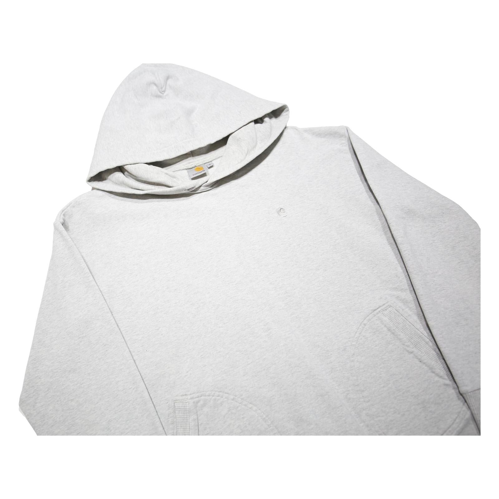 CARHARTT Womens Grey Hoodie S S Fit Cotton Blend Lightweight Pullover