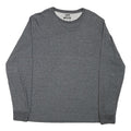 LEE Mens Grey Long Sleeve Crew Neck T-Shirt M Cotton Blend Comfortable Fit