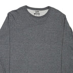 LEE Mens Grey Long Sleeve Crew Neck T-Shirt M Cotton Blend Comfortable Fit