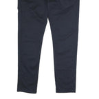 DICKIES Mens Polyester Blend Navy Slim Straight Trousers W38 L32 Workwear
